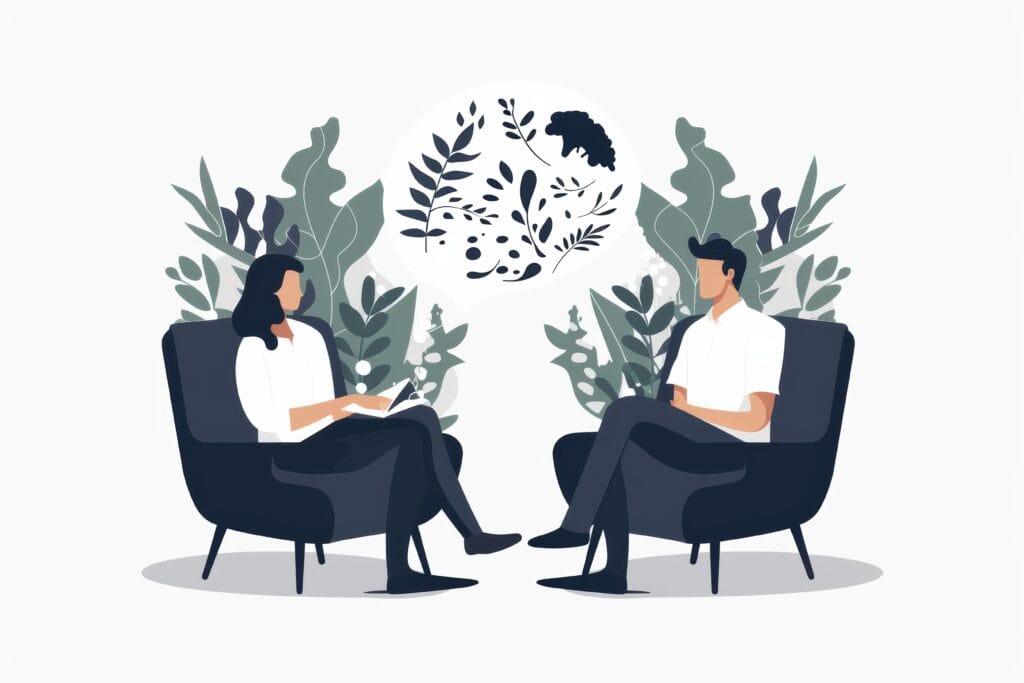Psy therapy concept with white colours, focusing on mental health and well-being.
